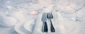 Wintery place setting