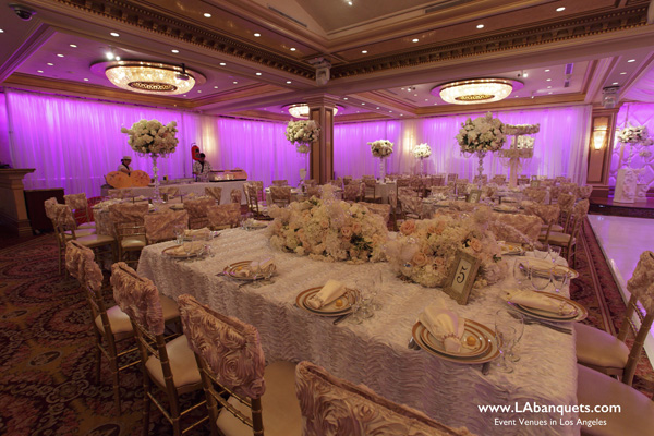 Beautifully Laid Out Tables at Glenoaks Ballroom