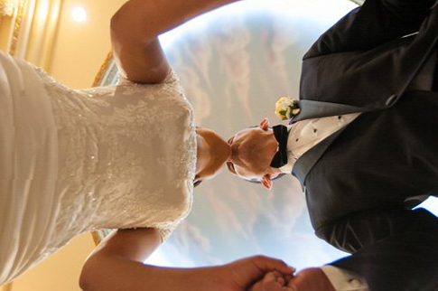 Bride and Groom on their wedding day.