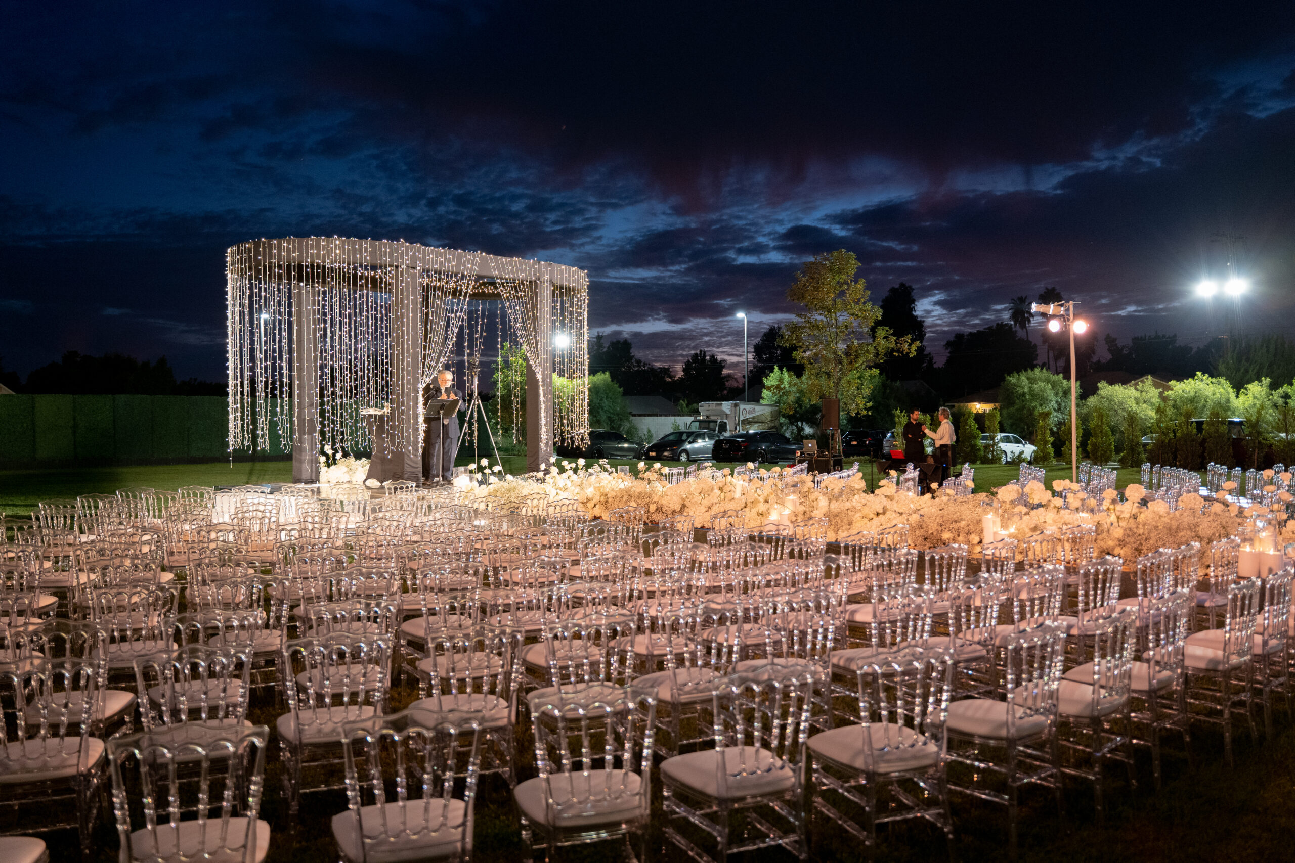 Outdoor wedding ceremony at The Landmark, Anoush Banquet Hall, Mission Hills — Dance & Tradition