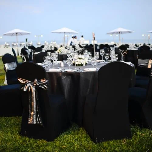 outdoor wedding reception tables chairs