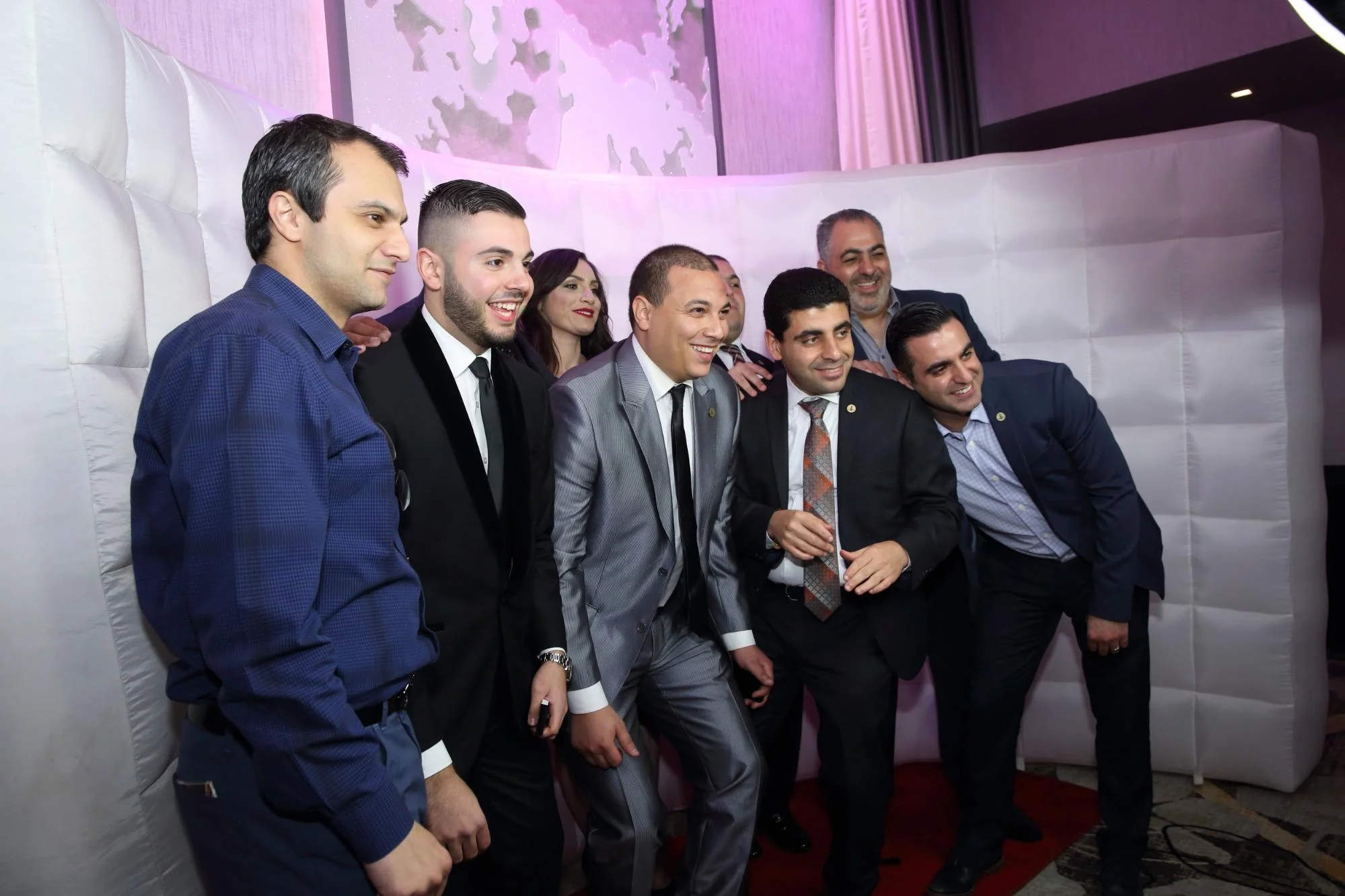 Wedding industry professionals posing together at an L.A. Banquets networking mixer