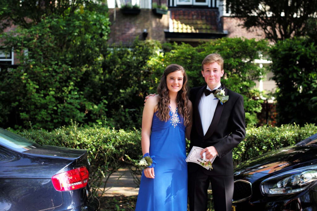 a man and woman posing for a picture