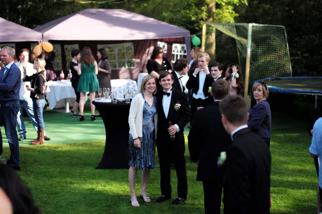 a group of people at an event