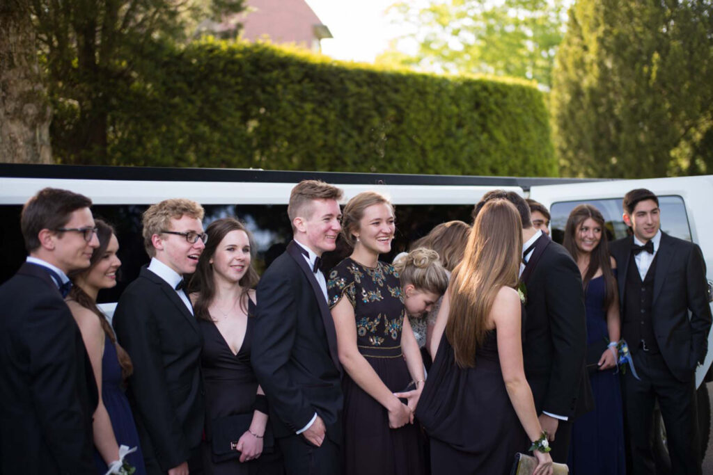 a group of people standing together