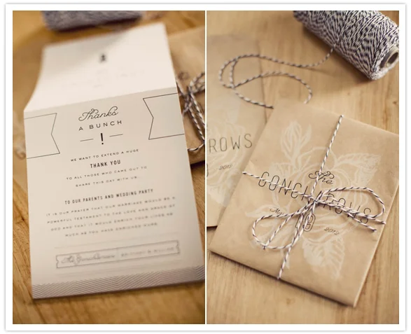 Wedding invitation with a magenta floral branch design
