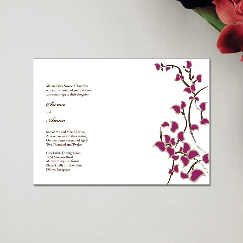 Green wedding invitation suite with an Asian-inspired calligraphy symbol